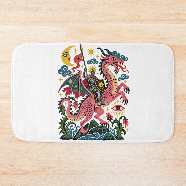 Item preview, Pink Dragon Shirt with Whimsical Medieval Knight Medieval Fantasy designed and sold by CatiaStudioArt.
