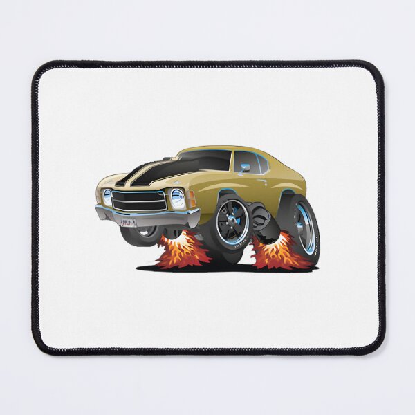 Item preview, Classic American 1970s Muscle Car Cartoon Illustration Artwork designed and sold by vrtika.