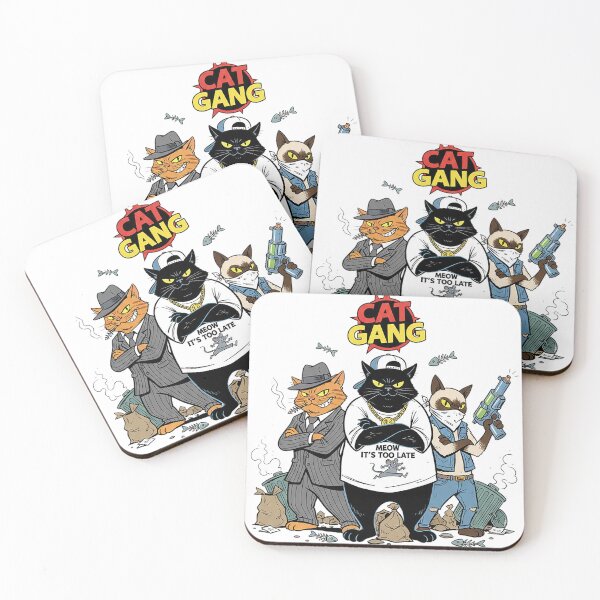 Item preview, Cat Gang Hip Hop Urban Thug Cats Comic Style Design designed and sold by cannsuh.