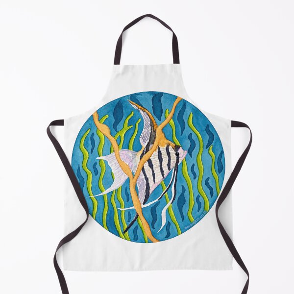 Item preview, Between the Reeds – Kintsugi Angelfish Watercolour | Ripple and Reflection Series designed and sold by newsuept25.art.