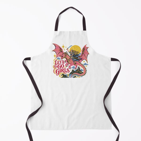 Item preview, Let's Go Girls Warrior Woman Medieval Fantasy Dragon Feminist Empowerment Reader Graphic Tee Female Sword Castle Slay designed and sold by CatiaStudioArt.