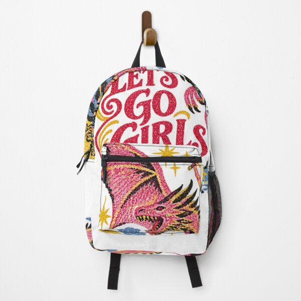 Item preview, Let's Go Girls Warrior Woman Medieval Fantasy Dragon Feminist Empowerment Reader Graphic Tee Female Sword Castle Slay designed and sold by CatiaStudioArt.
