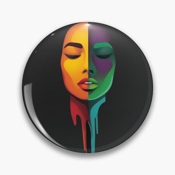 Item preview, Split Neon Pop Art Woman Face designed and sold by MargaretPolanco.