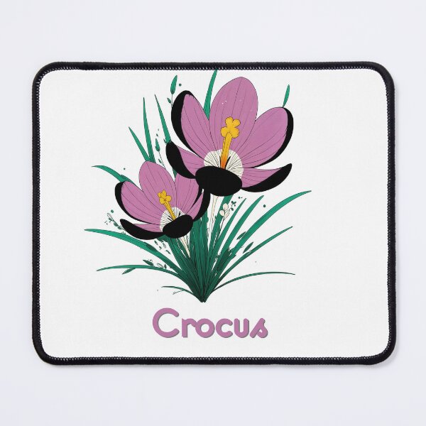 Item preview, Wall Art - Postcard - Whimsical Crocus Flower Illustration designed and sold by ForeverPrintsOK.