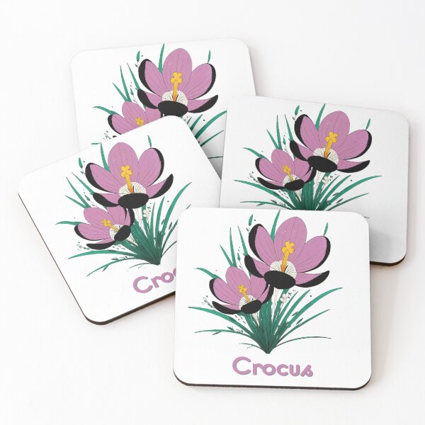 Item preview, Wall Art - Postcard - Whimsical Crocus Flower Illustration designed and sold by ForeverPrintsOK.