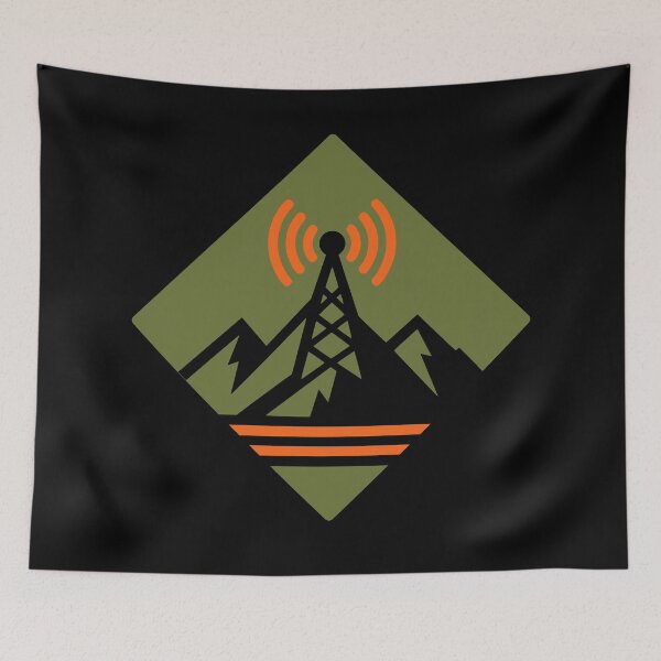 Item preview, Ham Radio Logo Mountain Antenna Signal Outdoor Adventure designed and sold by AnnSign.