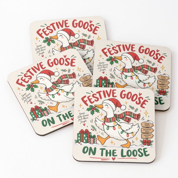 Item preview, Festive Goose on the Loose Christmas Shirt, Funny Farm Goose Holiday Tee, Silly Goose Gift for Librarians designed and sold by Quiajia.