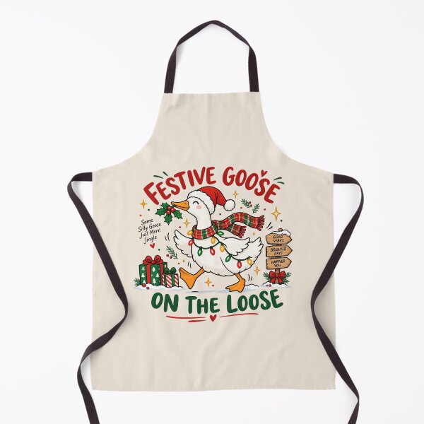 Item preview, Festive Goose on the Loose Christmas Shirt, Funny Farm Goose Holiday Tee, Silly Goose Gift for Librarians designed and sold by Quiajia.