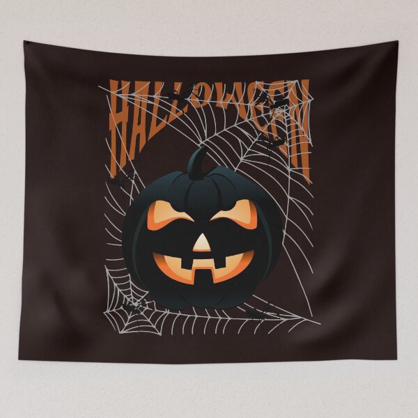 Item preview, Spooky Halloween Pumpkin Spiderweb Design designed and sold by bozet.