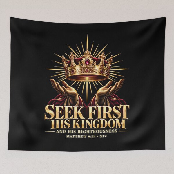 Item preview, Seek First His Kingdom Matthew 6:33 Christian Design designed and sold by ChristianLife.
