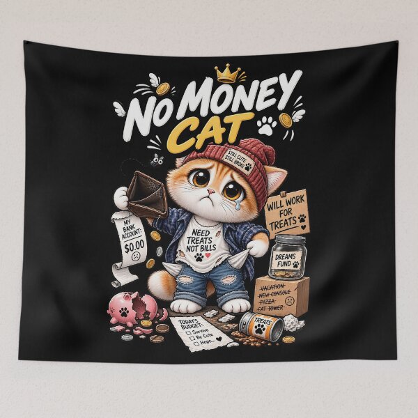 Item preview, No Money Cat  designed and sold by Meow Story .