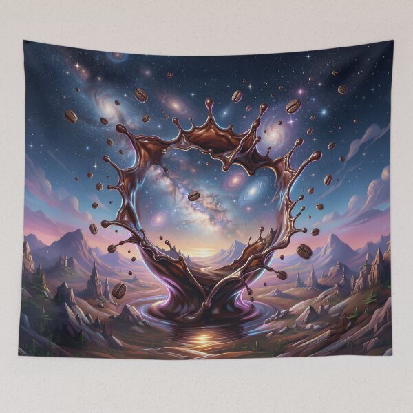 Item preview, Cosmic Coffee Splash – Surreal Galaxy Fantasy Artwork designed and sold by Marcu Ioachim.