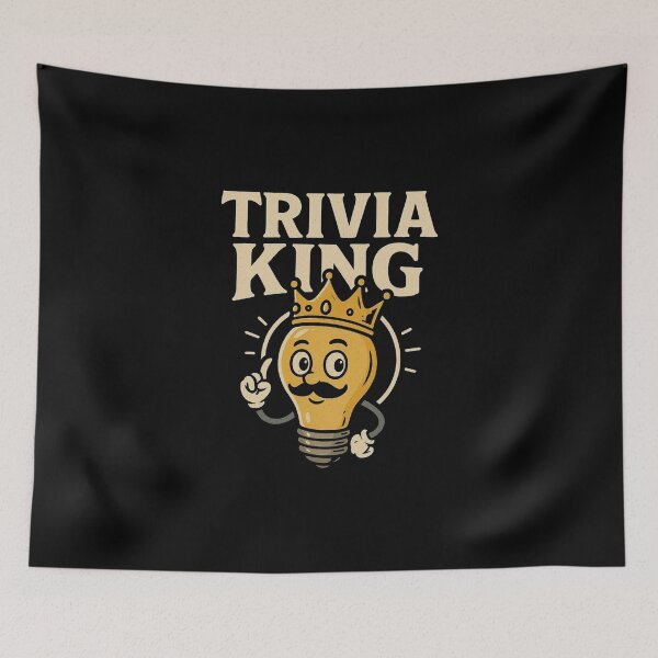 Item preview, Trivia King Funny Quiz Night Champion Knowledge Lover Design. designed and sold by The-T-In-Retro.