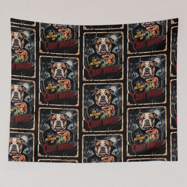 Item preview, Halloween Count Barkula Retro Horror Bulldog designed and sold by d247.