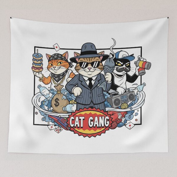 Item preview, Cat Gang Cool Boss Cats Money Party Cartoon Design designed and sold by cannsuh.