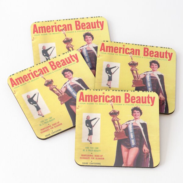 Item preview, American Beauty Queen Self Improvement Vintage Magazine Cover Fan Art Original Custom Vintage Movie Poster Wall Art Tee Design designed and sold by Cool Robot Bro..