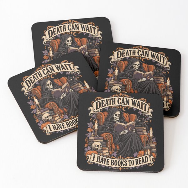Item preview, Death Can Wait I Have Books To Read Gothic Humor for Book Lovers designed and sold by WriterKat - Kathy Gerstorff.