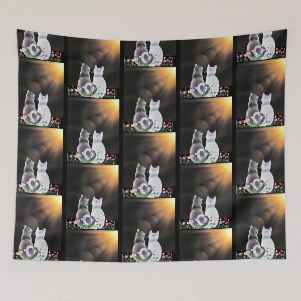 Item preview, Leahs Cats With Flowers Camping designed and sold by RealestInternet.