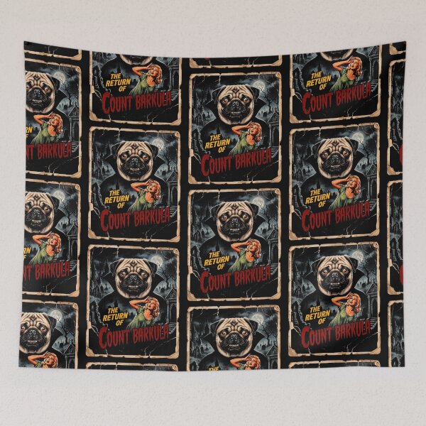 Item preview, Halloween Count Barkula Pug Vampire Horror designed and sold by d247.