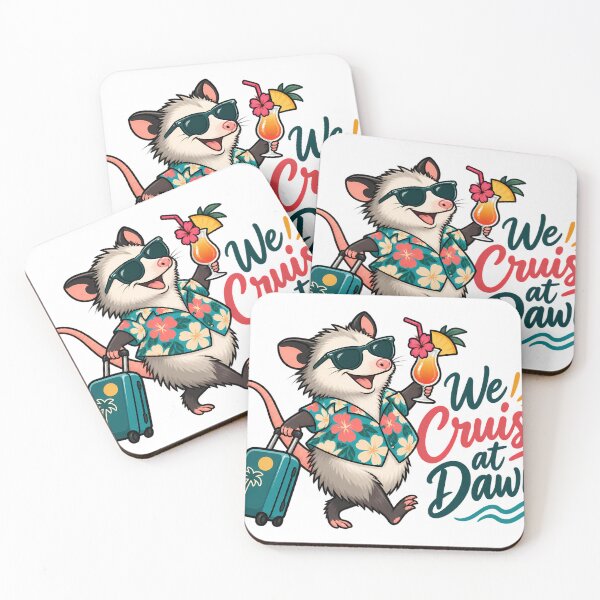Item preview, Cute Opossum We Cruise at Dawn designed and sold by ColorFlowArt.
