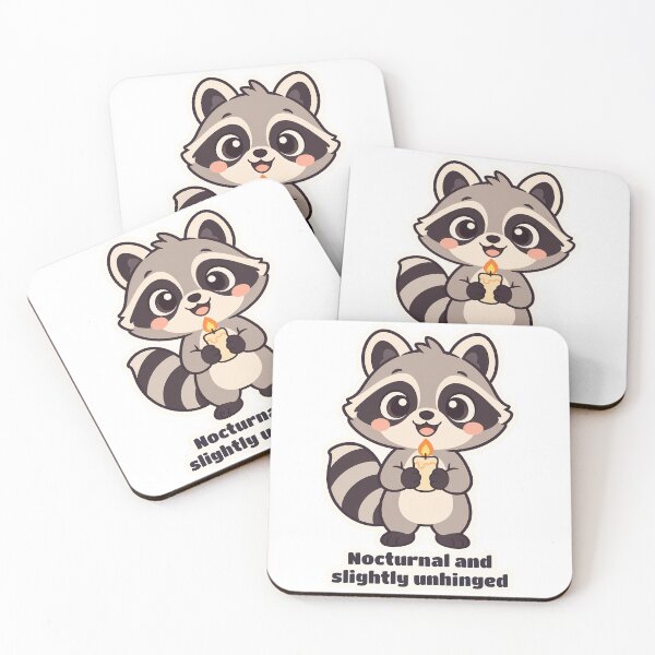 Item preview, Unhinged Raccoon Holding a Candle at Night designed and sold by OuqCreations.