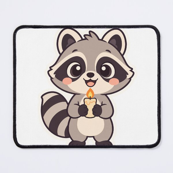 Item preview, Unhinged Raccoon Holding a Candle at Night designed and sold by OuqCreations.