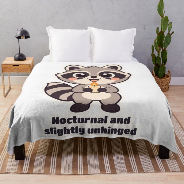 Item preview, Unhinged Raccoon Holding a Candle at Night designed and sold by OuqCreations.