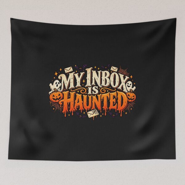 Item preview, My Inbox Is Haunted Halloween Office Humor designed and sold by GingaArt.