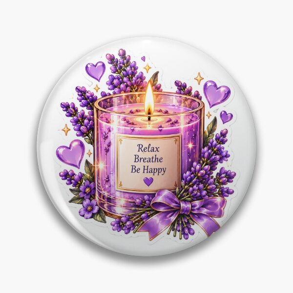 Item preview, Lavender Candle Sticker – Purple Aesthetic Relaxation, Self Care & Cozy Home Decor designed and sold by AstraDrip Studio.