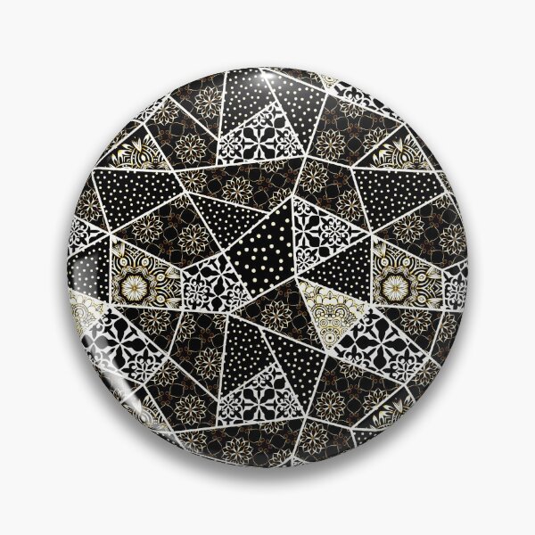 Item preview, Black White and Gold Geometric Patchwork designed and sold by Vac1.
