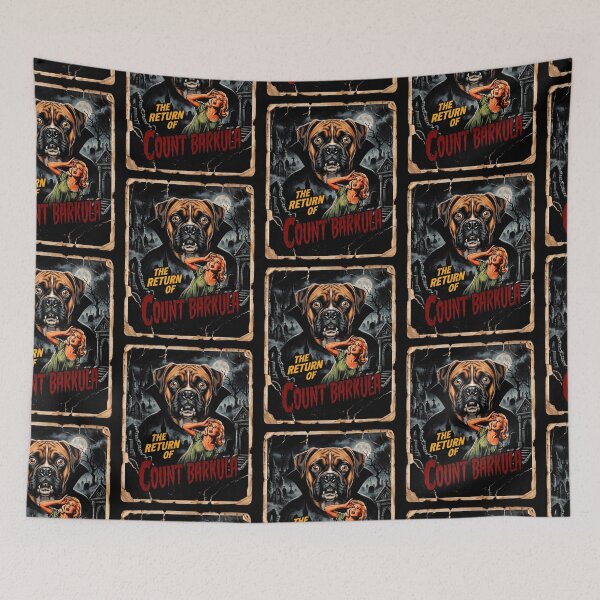 Item preview, Halloween Count Barkula Vampire Dog Horror Poster designed and sold by d247.