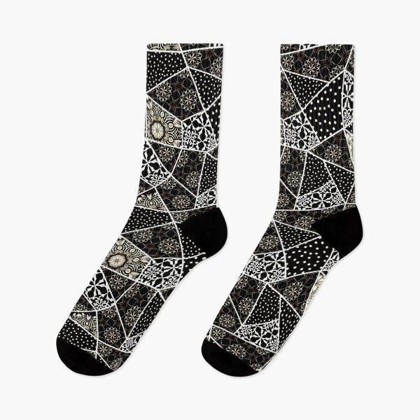 Item preview, Black White and Gold Geometric Patchwork designed and sold by Vac1.