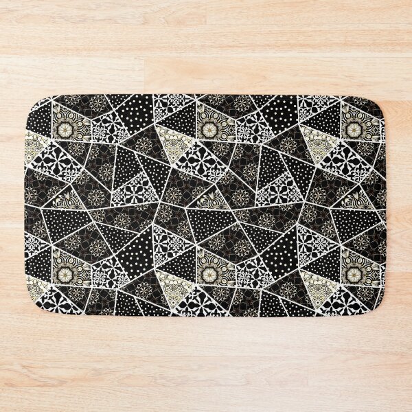Item preview, Black White and Gold Geometric Patchwork designed and sold by Vac1.