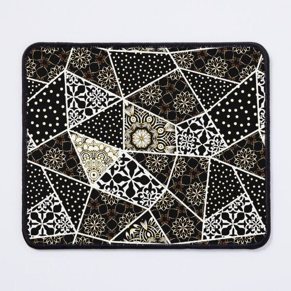 Item preview, Black White and Gold Geometric Patchwork designed and sold by Vac1.