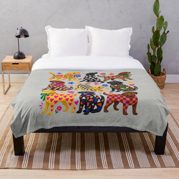 Item preview, Colorful Labrador Folk Art Floral Dog Collage designed and sold by AmiGraph.