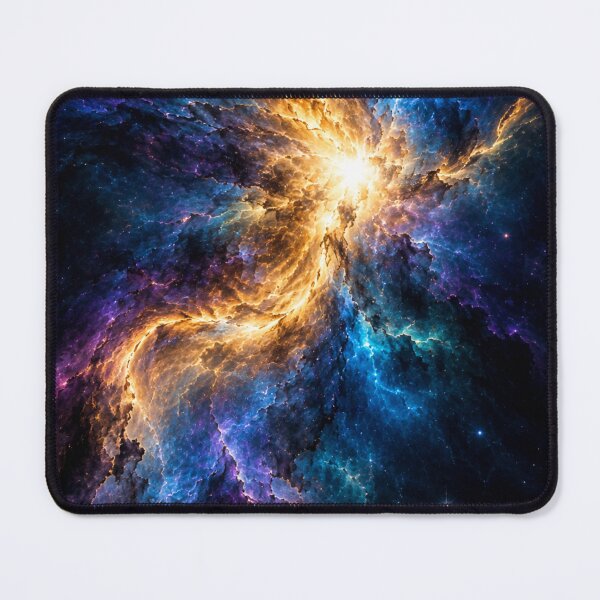Item preview, Golden Stellar Convergence – Luminous Cosmic Nebula designed and sold by OandSDesigns23.