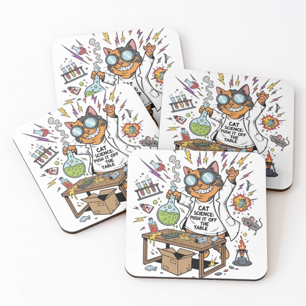 Item preview, Cat Science Push It Off The Table Funny Mad Scientist Cat Design designed and sold by cannsuh.