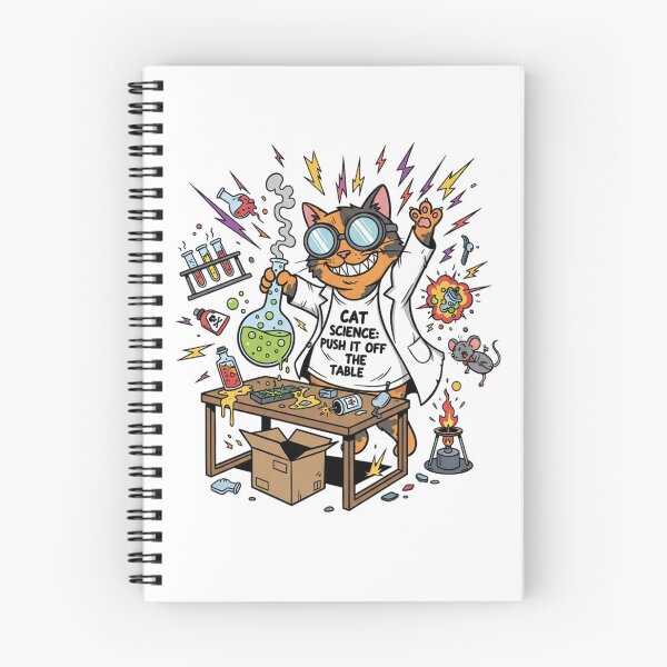 Item preview, Cat Science Push It Off The Table Funny Mad Scientist Cat Design designed and sold by cannsuh.