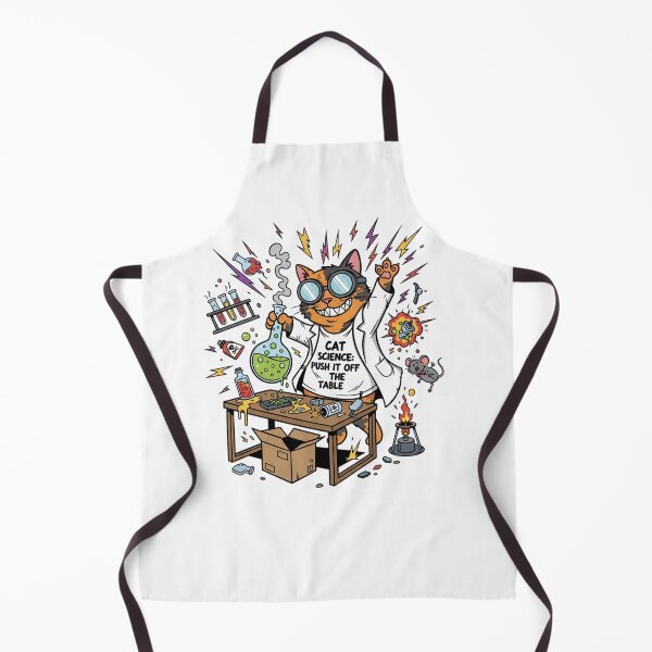 Item preview, Cat Science Push It Off The Table Funny Mad Scientist Cat Design designed and sold by cannsuh.