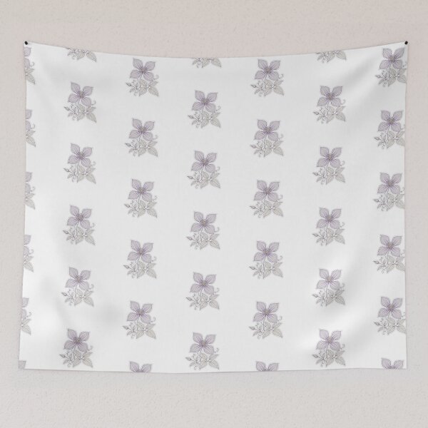 Item preview, Purple Clematis Sticker | Clematis Die Cut Sticker | Fine Line Botanical Decal | Clematis Flower Laptop Sticker designed and sold by FineLineBotanical .