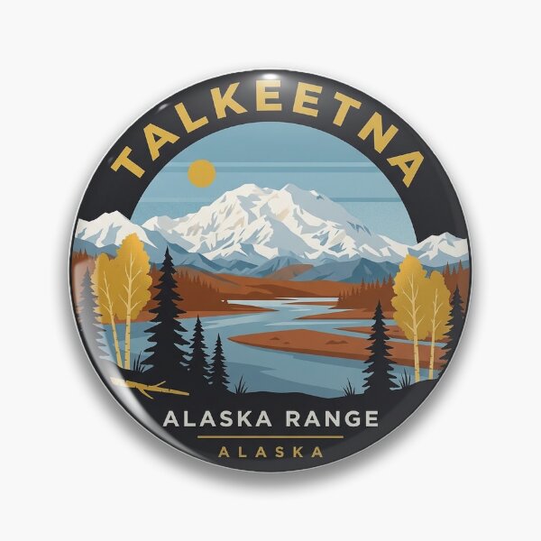 Item preview, Talkeetna Alaska Autumn Denali Circle Travel Badge Sticker designed and sold by DetourDgn.