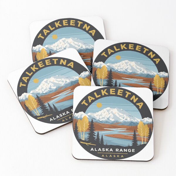 Item preview, Talkeetna Alaska Autumn Denali Circle Travel Badge Sticker designed and sold by DetourDgn.