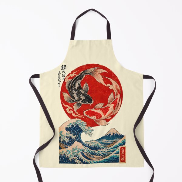 Item preview, Yin Yang Koi Fish - Great Wave & Mount Fuji Ukiyo-e designed and sold by TheSamuraiCat.