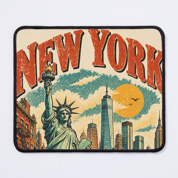 Item preview, New York Vintage Travel Poster designed and sold by The Wicked Herbarium.