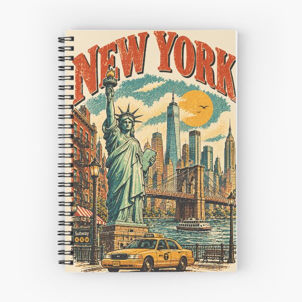 Item preview, New York Vintage Travel Poster designed and sold by The Wicked Herbarium.