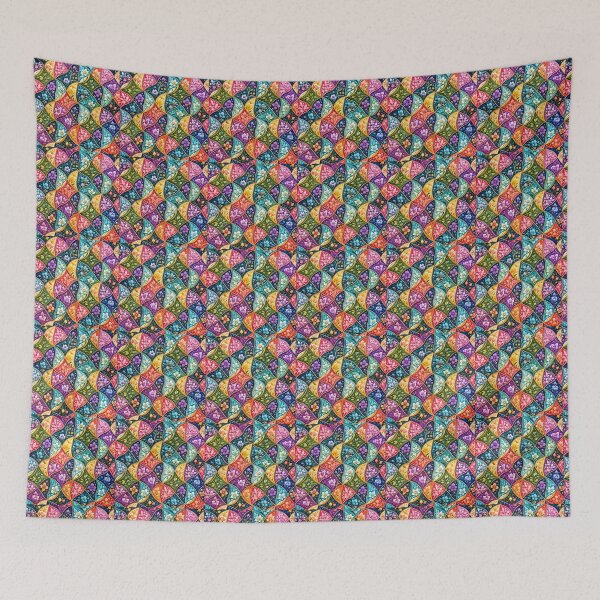Item preview, Colorful Floral Tessellation Pattern – Vibrant Botanical Tile Art designed and sold by vinothmech53.