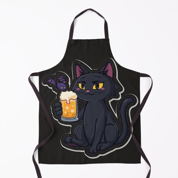 Item preview, Black Vampire Cat Drinking a Cold Beer designed and sold by MargaretPolanco.