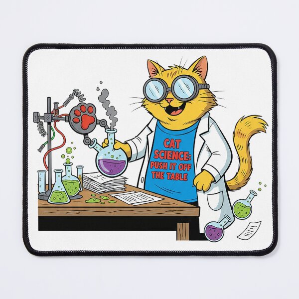 Item preview, Cat Science Push It Off The Table Orange Tabby Lab Cat Design designed and sold by cannsuh.