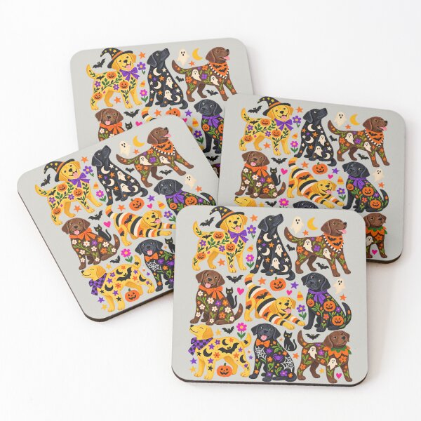 Item preview, Labrador Halloween Colorful Folk Art Dog Collage designed and sold by AmiGraph.