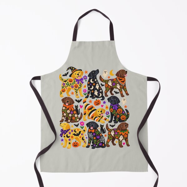 Item preview, Labrador Halloween Colorful Folk Art Dog Collage designed and sold by AmiGraph.
